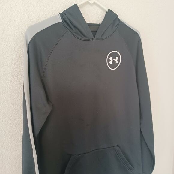 Youth (Boys) UNDER ARMOUR Storm Logo HOODIE Pullover Sweatshirt Black, YXL XL - Picture 3 of 10